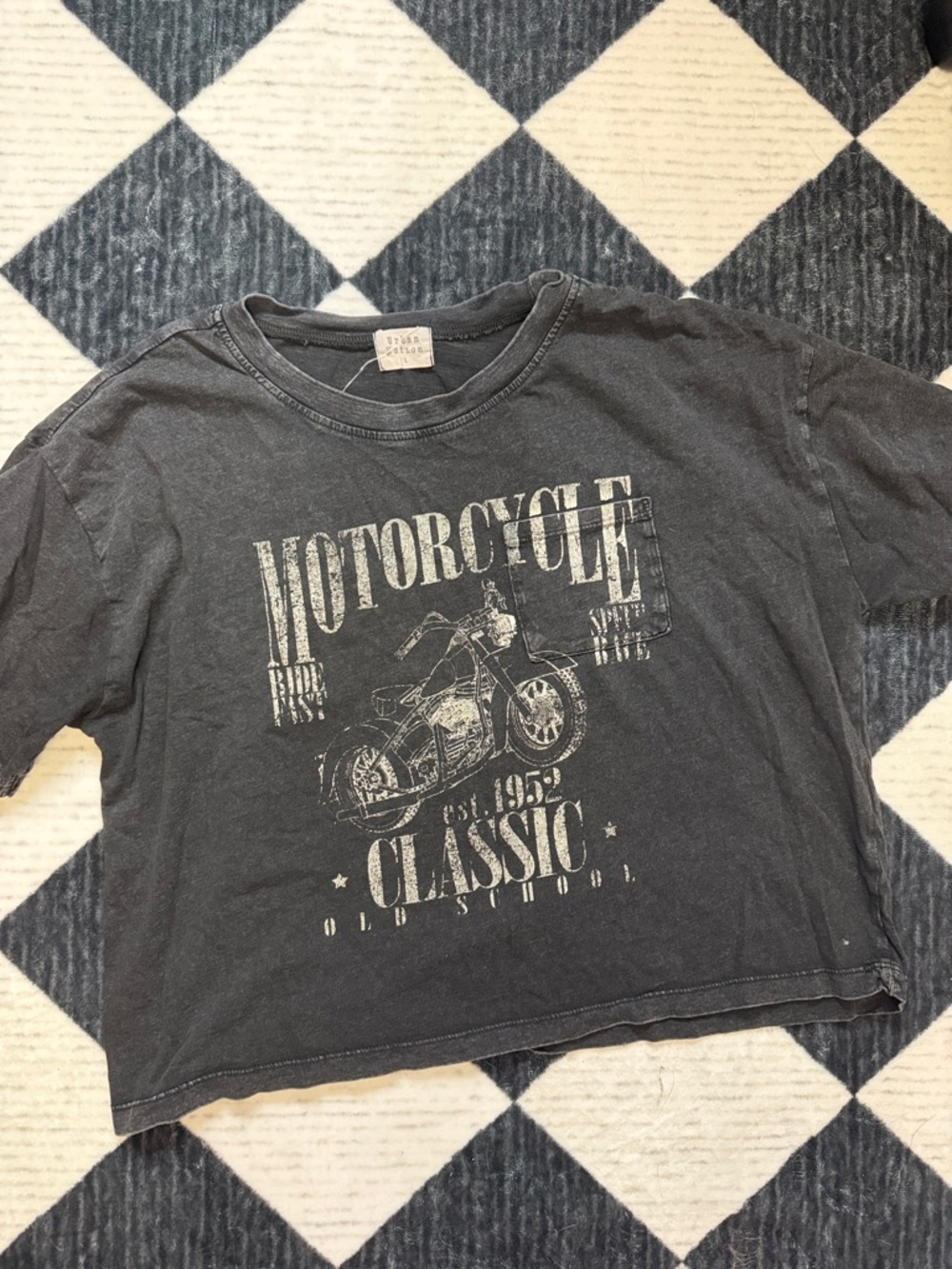 Classic Motorcycle Graphic Tee - Black